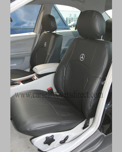 Mercedes C-CLASS W203 Black Leatherette Seat Covers