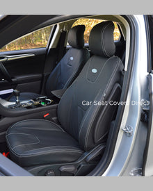 Ford Mondeo Tailored Seat Covers - Charcoal PVC & White Stitching