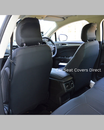 Ford Mondeo Tailored Seat Covers - Charcoal PVC & White Stitching