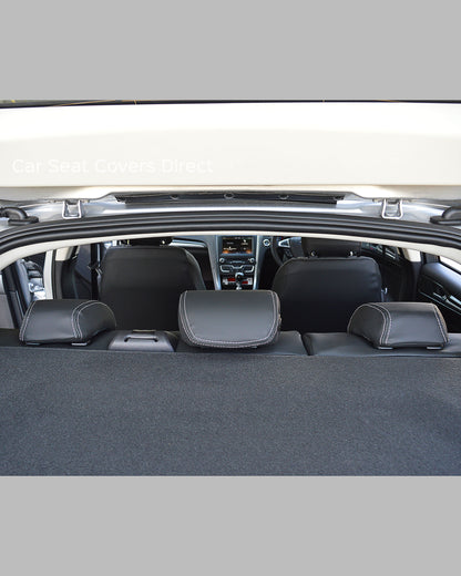 Ford Mondeo Tailored Seat Covers - Charcoal PVC & White Stitching