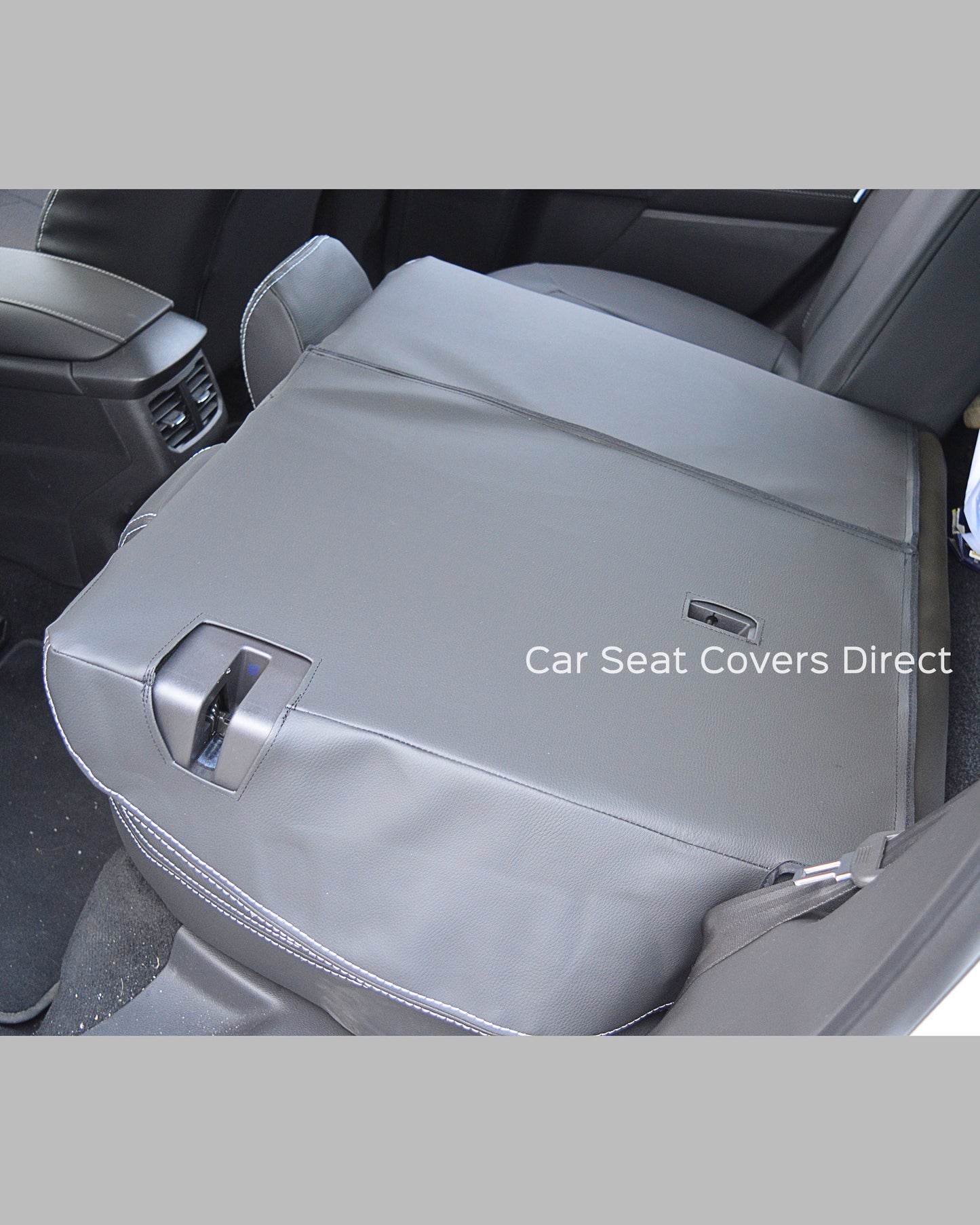 Ford Mondeo Tailored Seat Covers - Charcoal PVC & White Stitching
