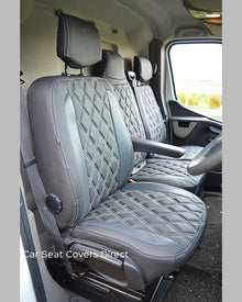 Opel Movano Tailored Seat Covers - Charcoal Diamonds with Modena Grey Inserts (3rd Gen 2010+)