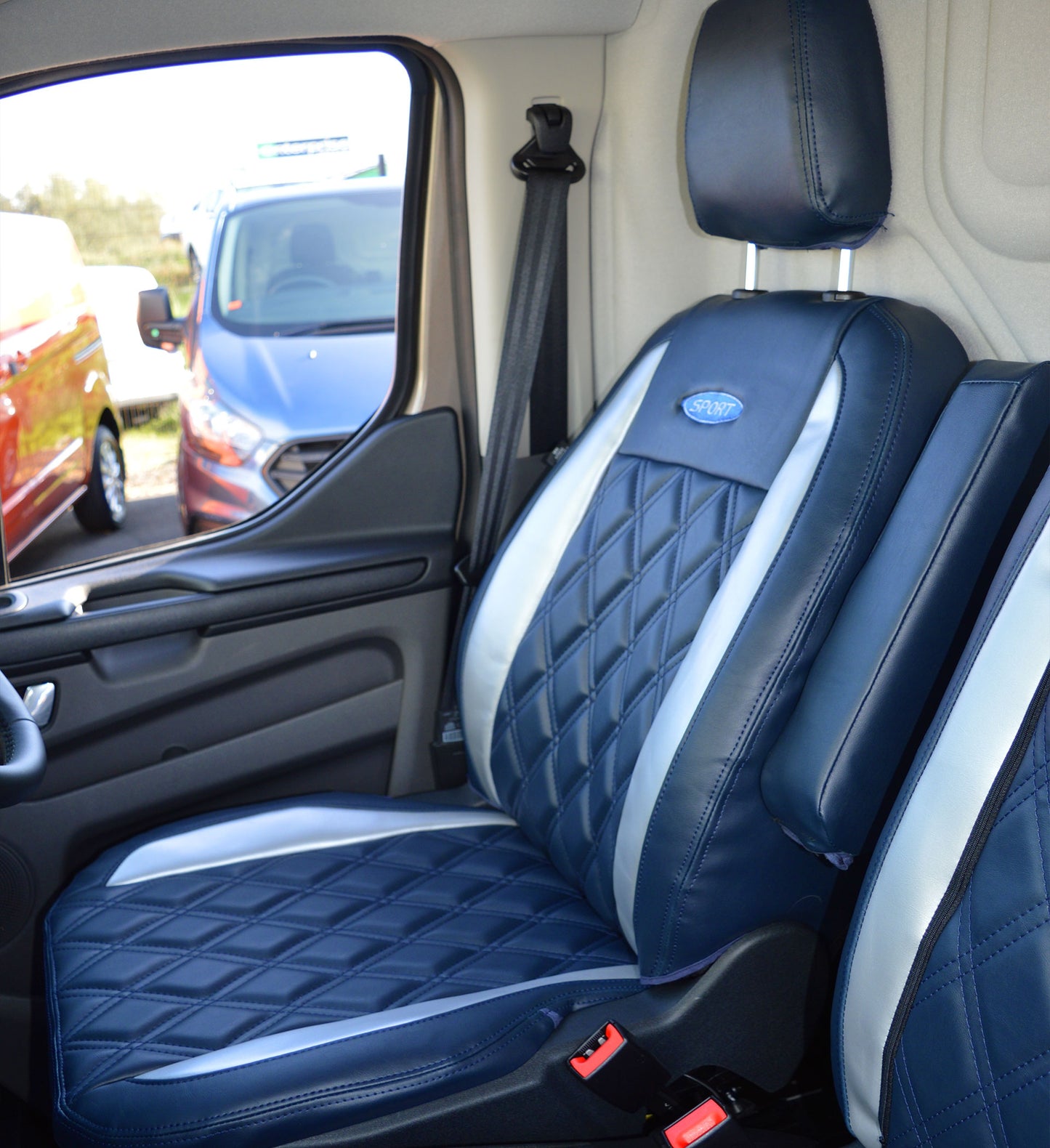Ford Transit - Navy & Silver Seat Covers