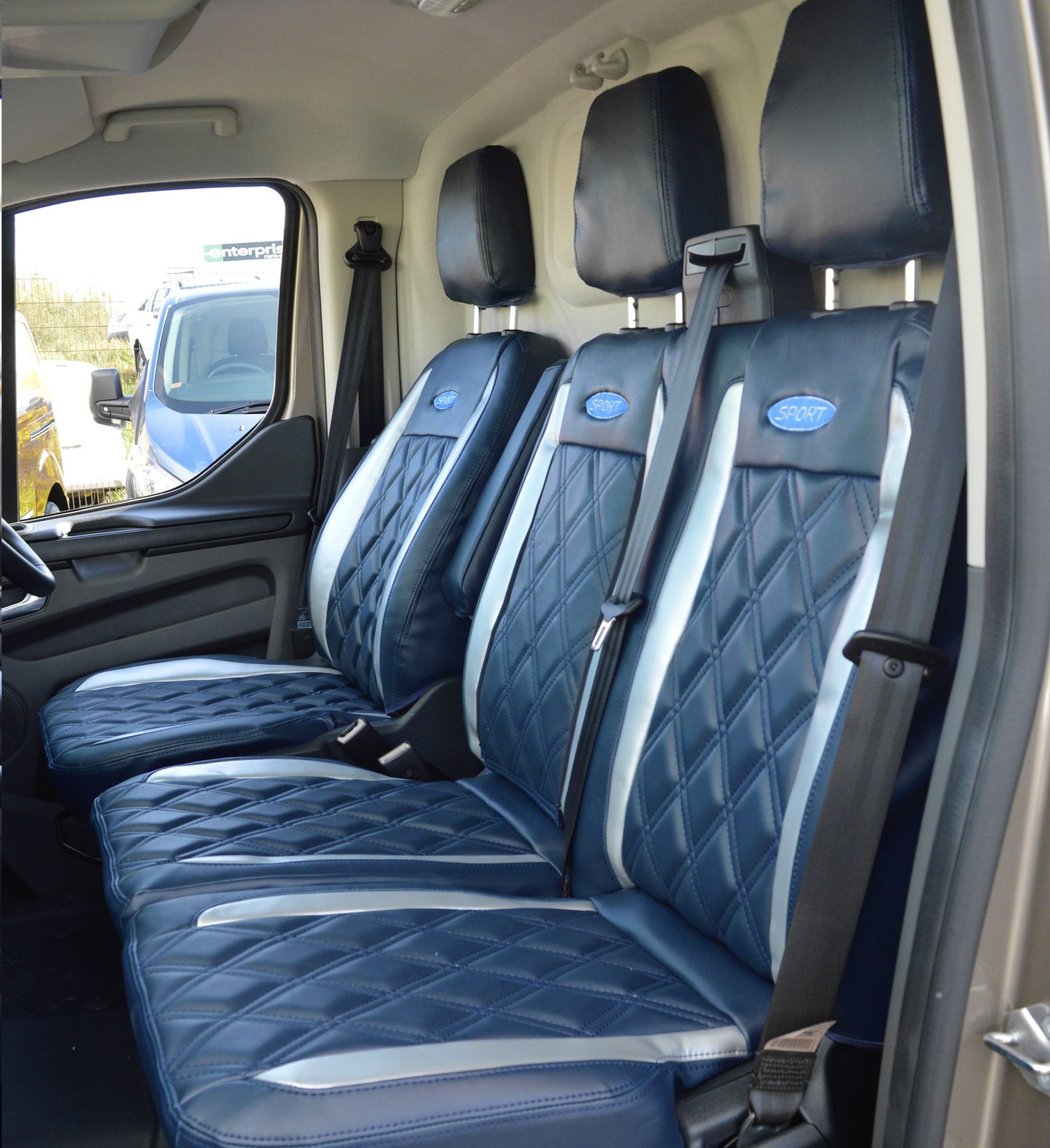 Ford Transit - Navy & Silver Seat Covers