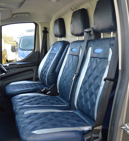 Ford Transit - Navy & Silver Seat Covers