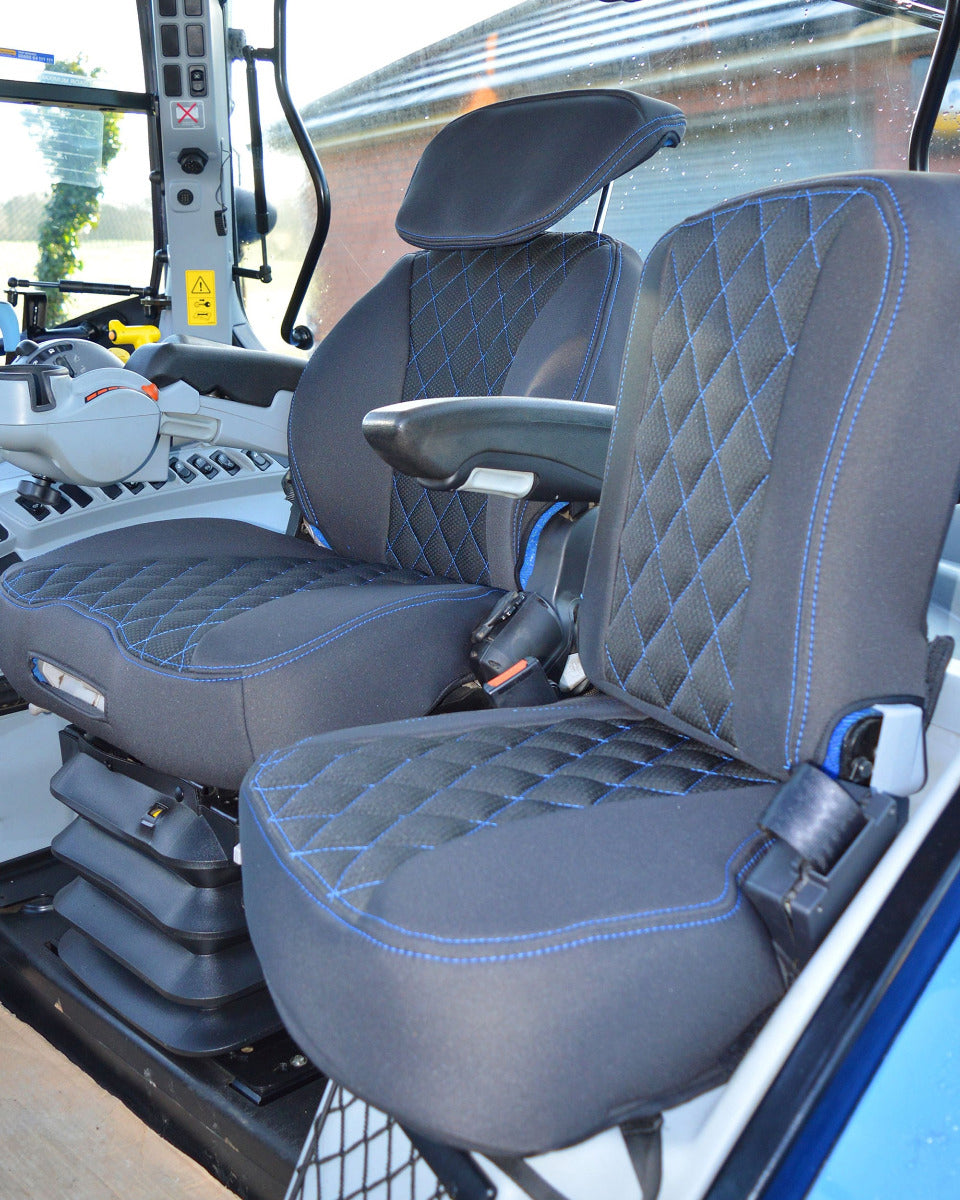 New Holland Tractor Tailored Seat Covers For Grammer Maximo Dynamic Seat and Passenger Side Seat
