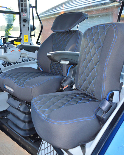 New Holland Tractor Tailored Seat Covers For Grammer Maximo Dynamic Seat and Passenger Side Seat