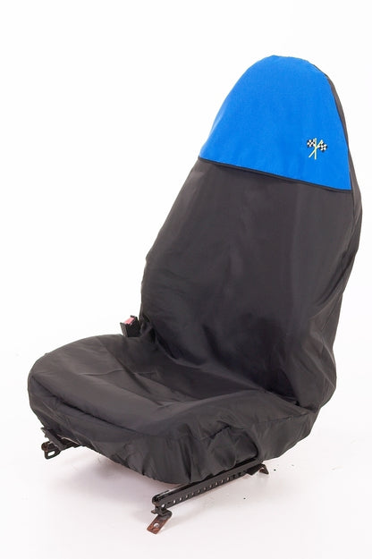Single Seat Protector Racing Flag Logo - Available in different colours