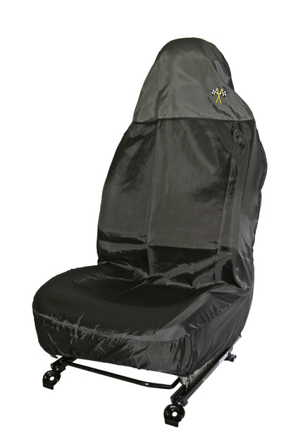 Single Seat Protector Racing Flag Logo - Available in different colours