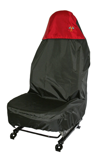Single Seat Protector Racing Flag Logo - Available in different colours