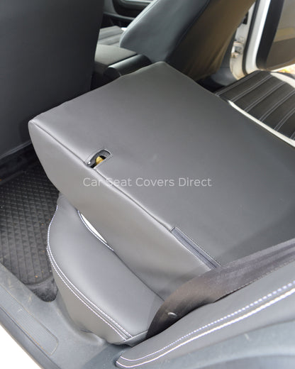 Volkswagen VW Passat CC Seat Covers - Charcoal & White Leatherette
