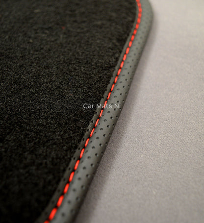 BMW 4 Series M Sport Luxury Floor Mats - Black Quilted Diamond Diamonds