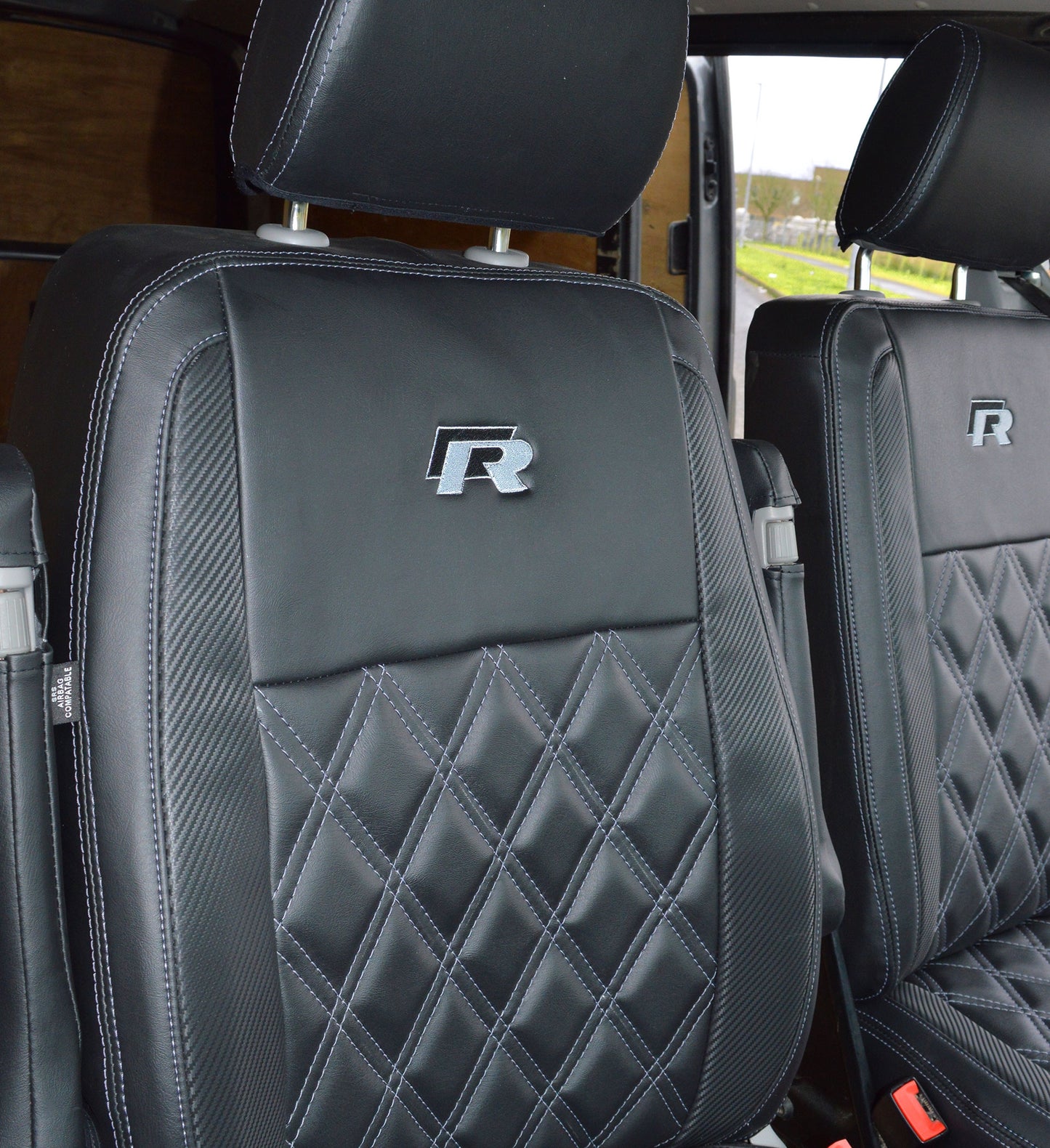 Volkswagen Transporter T5 R Line - Black & Carbon Diamond Quilting
