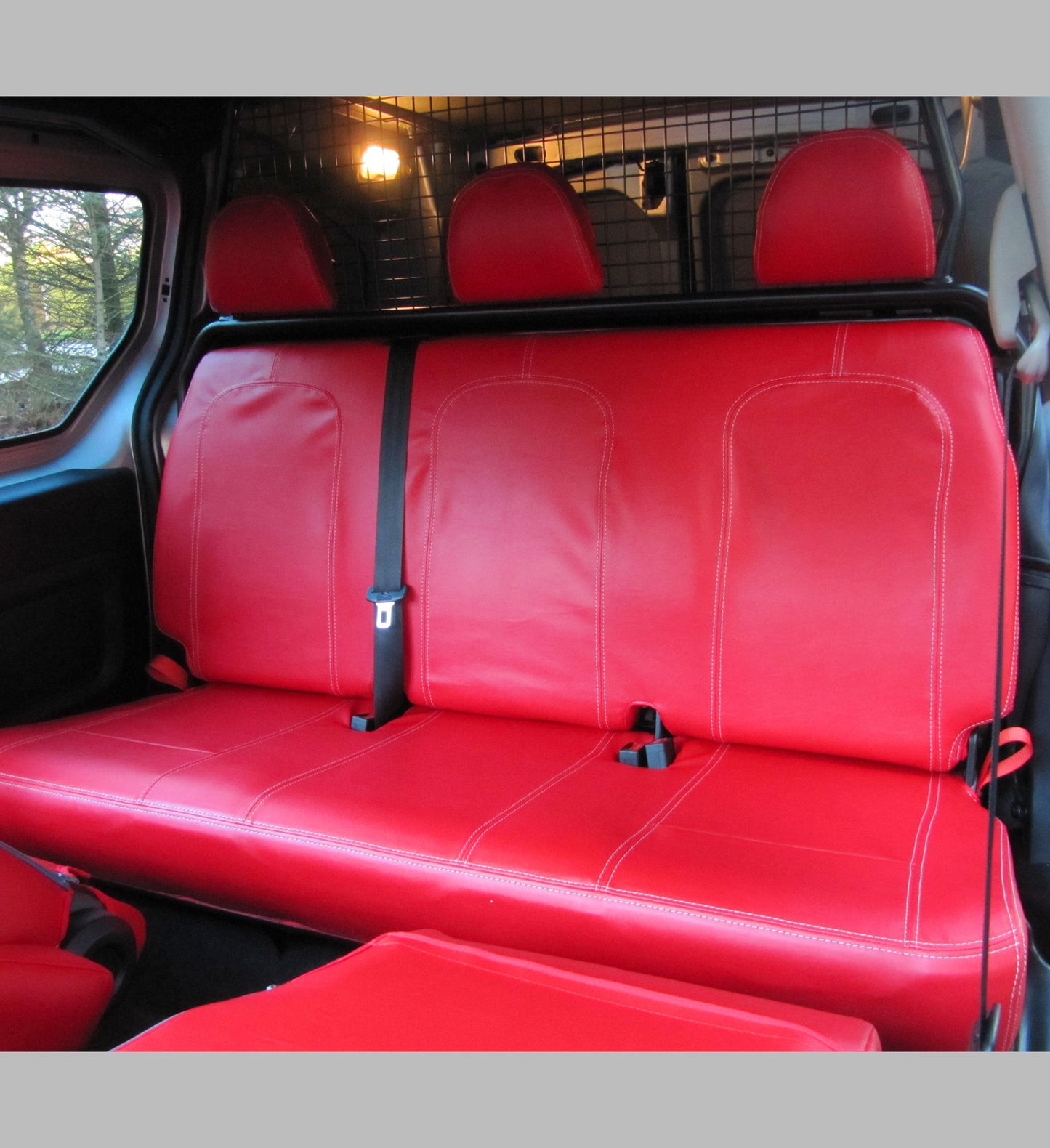 Citroen Berlingo Multispace Tailored Waterproof Red Leatherette Van Seat Covers