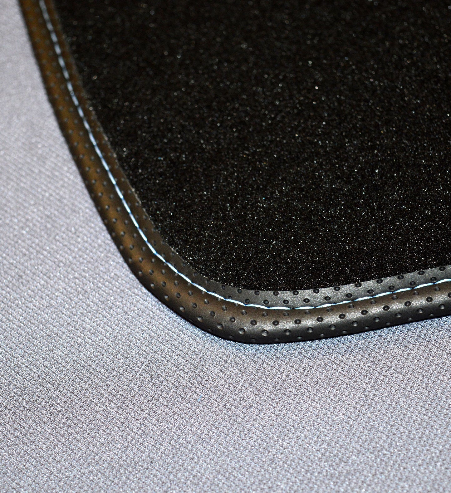 Volkswagen VW Golf R MK7 Tailored Luxury Car Floor Mats With Black & Light Blue Stitching