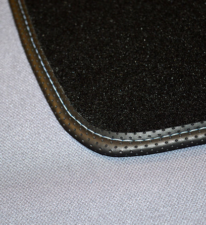 Volkswagen VW Golf R MK7 Tailored Luxury Car Floor Mats With Black & Light Blue Stitching
