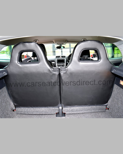 Volkswagen VW Scirocco Seat Covers - Black PVC with Blue Stitching
