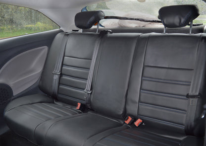 Seat Ibiza - Black Leatherette With Blue Horizontal Stitching