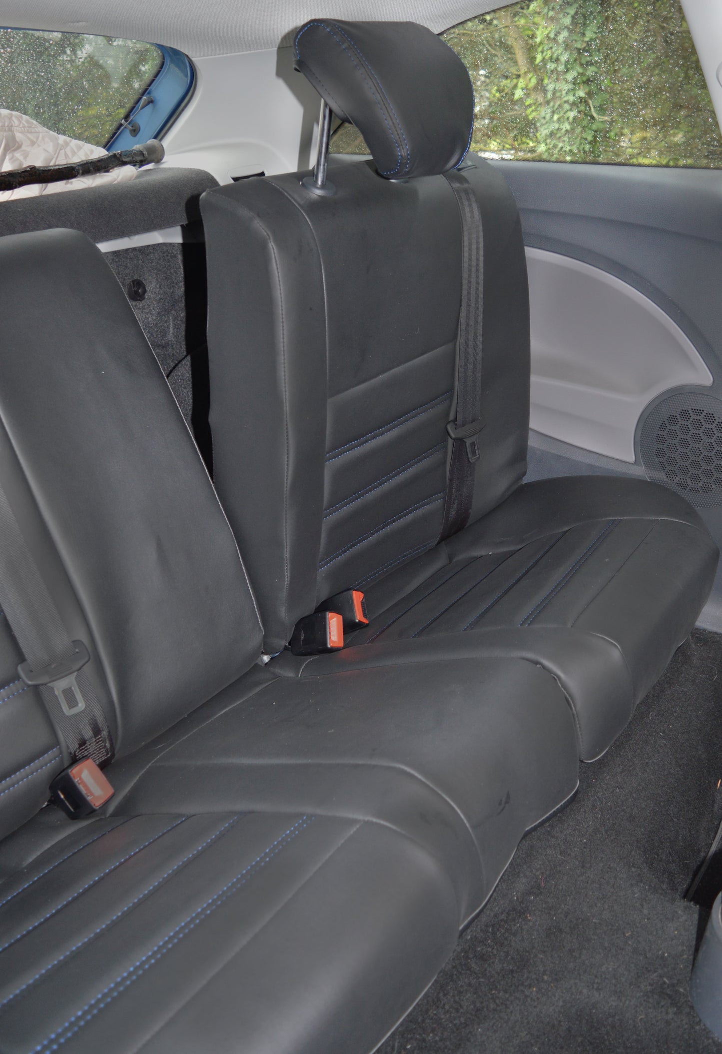 Seat Ibiza - Black Leatherette With Blue Horizontal Stitching
