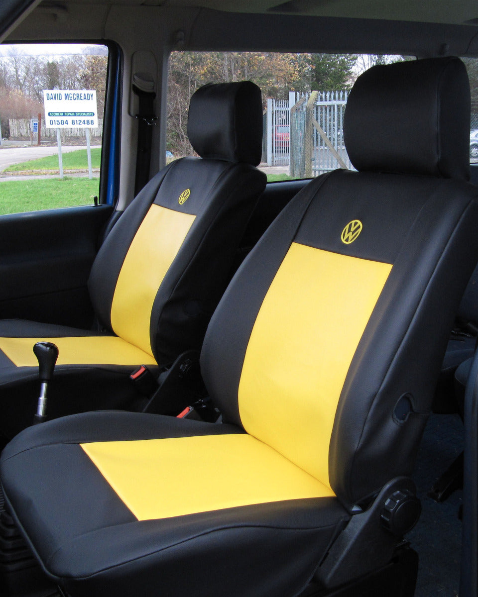 Volkswagen Transporter T4 black & yellow seat covers