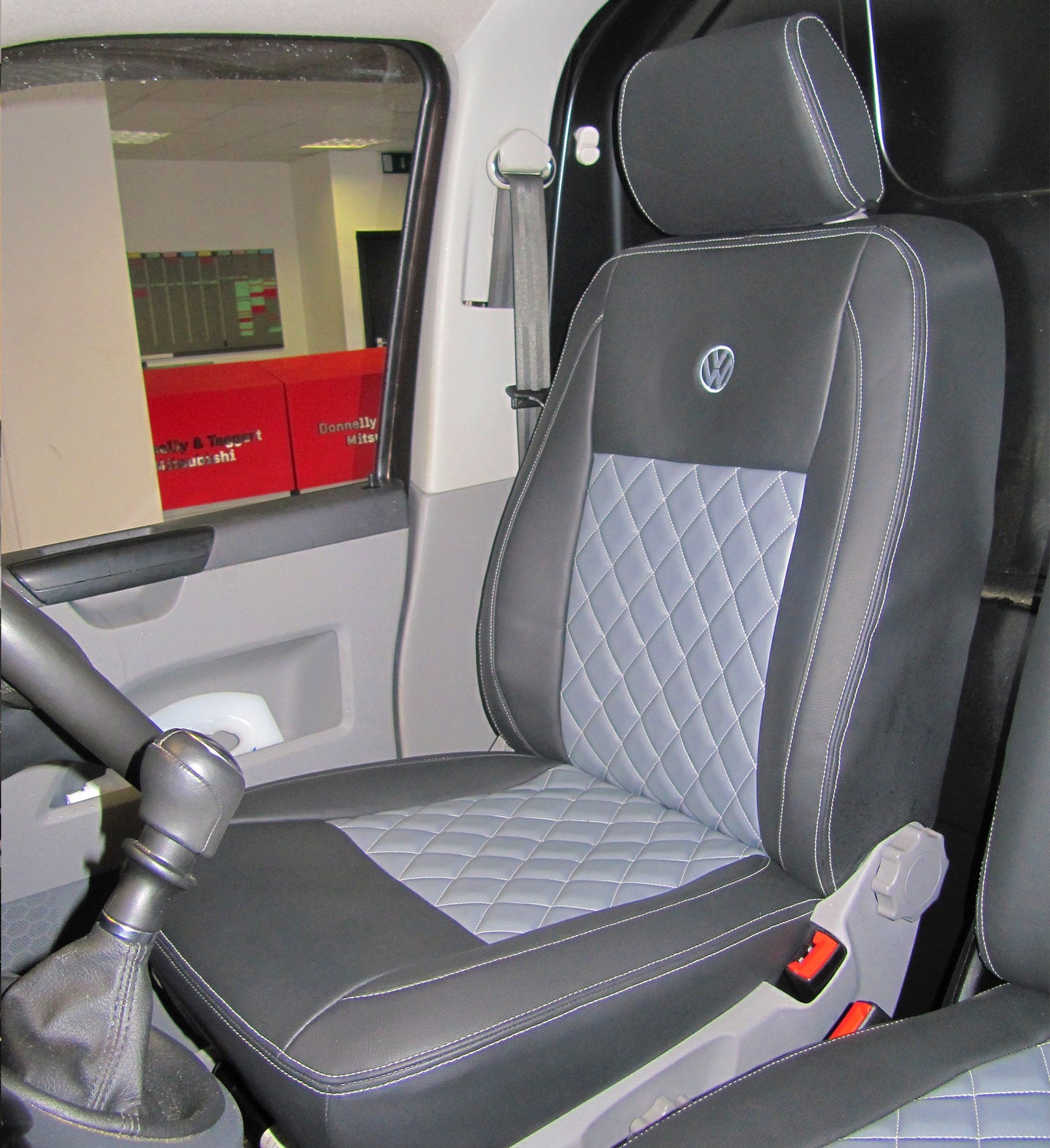 Volkswagen VW Transporter T6 Tailored Van Seat Covers Single Diamond Quilting