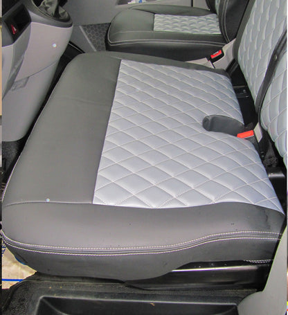 Volkswagen VW Transporter T6 Tailored Van Seat Covers Single Diamond Quilting
