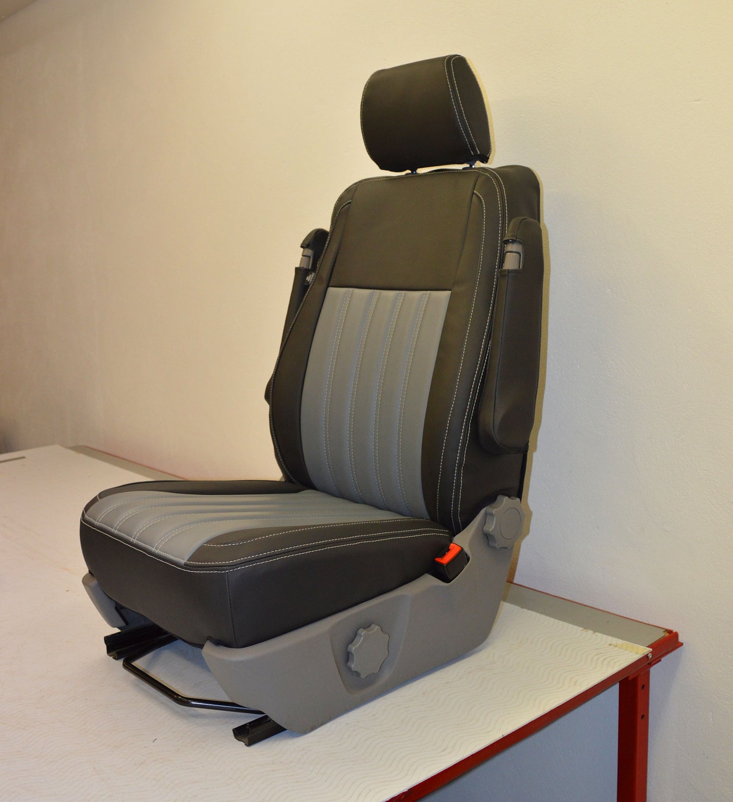 Volkswagen Transporter T5 Charcoal & Grey Stitched Flutes