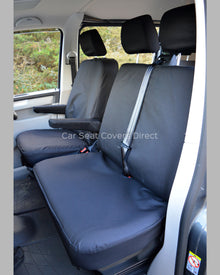 Volkswagen VW Transporter T6 Heavy Duty Seat Covers - Black
