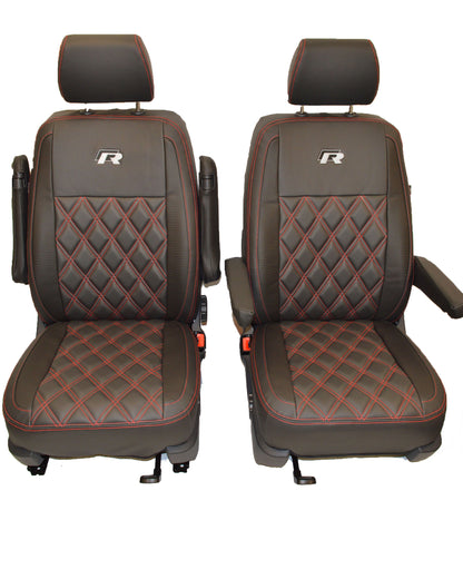 Volkswagen Transporter T5 R Line - Black & Carbon Diamond (CAPTAIN SeatS)