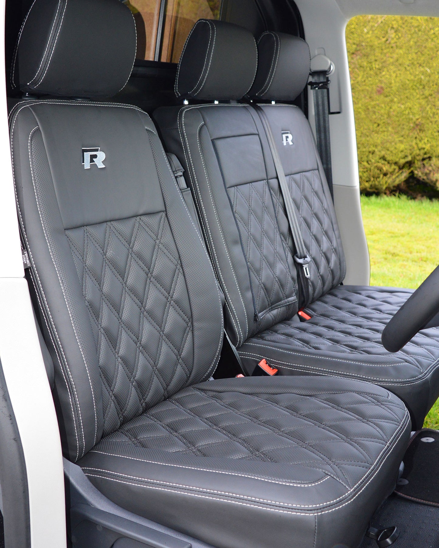 Volkswagen Transporter T5 R Line Charcoal & Perforated Diamond Quilting