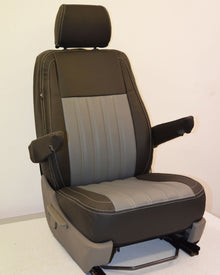 Volkswagen Transporter T5 Charcoal & Grey Stitched Flutes
