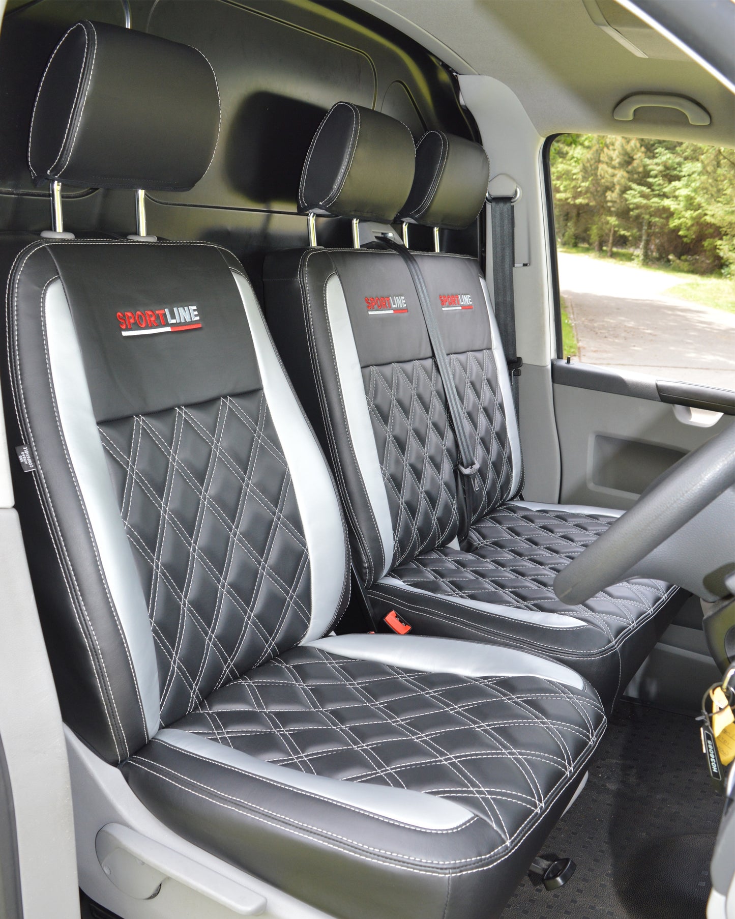 Volkswagen Transporter T5 Black & Silver Diamonds & Logos