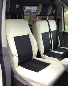 Volkswagen Transporter T5 White & Black Seat Covers