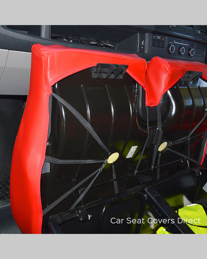 Volkswagen Transporter T6 - Red With White Diamond Stitched