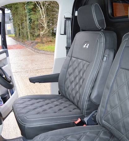 Volkswagen Transporter T5 R Line Charcoal & Perforated Diamond Quilting