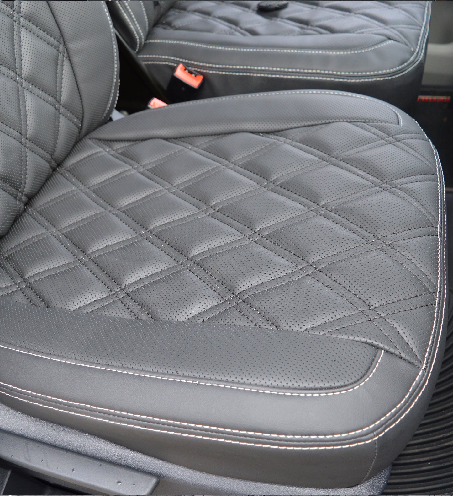 Volkswagen Transporter T5 R Line Charcoal & Perforated Diamond Quilting