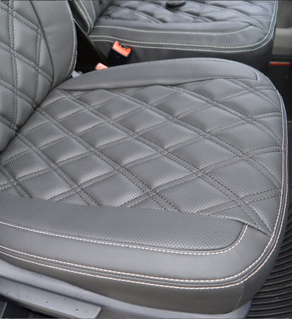 Volkswagen Transporter T5 R Line Charcoal & Perforated Diamond Quilting