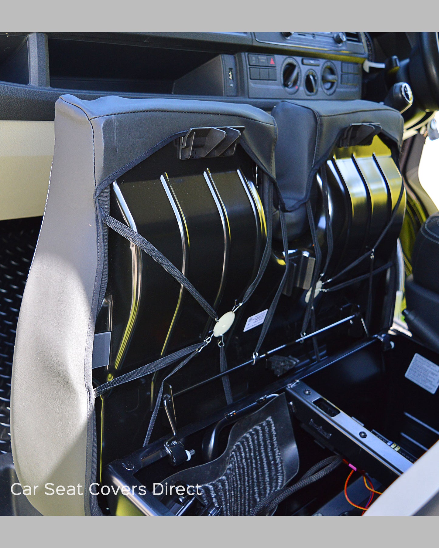 Volkswagen Transporter T5 - Black Diamonds White Stitching