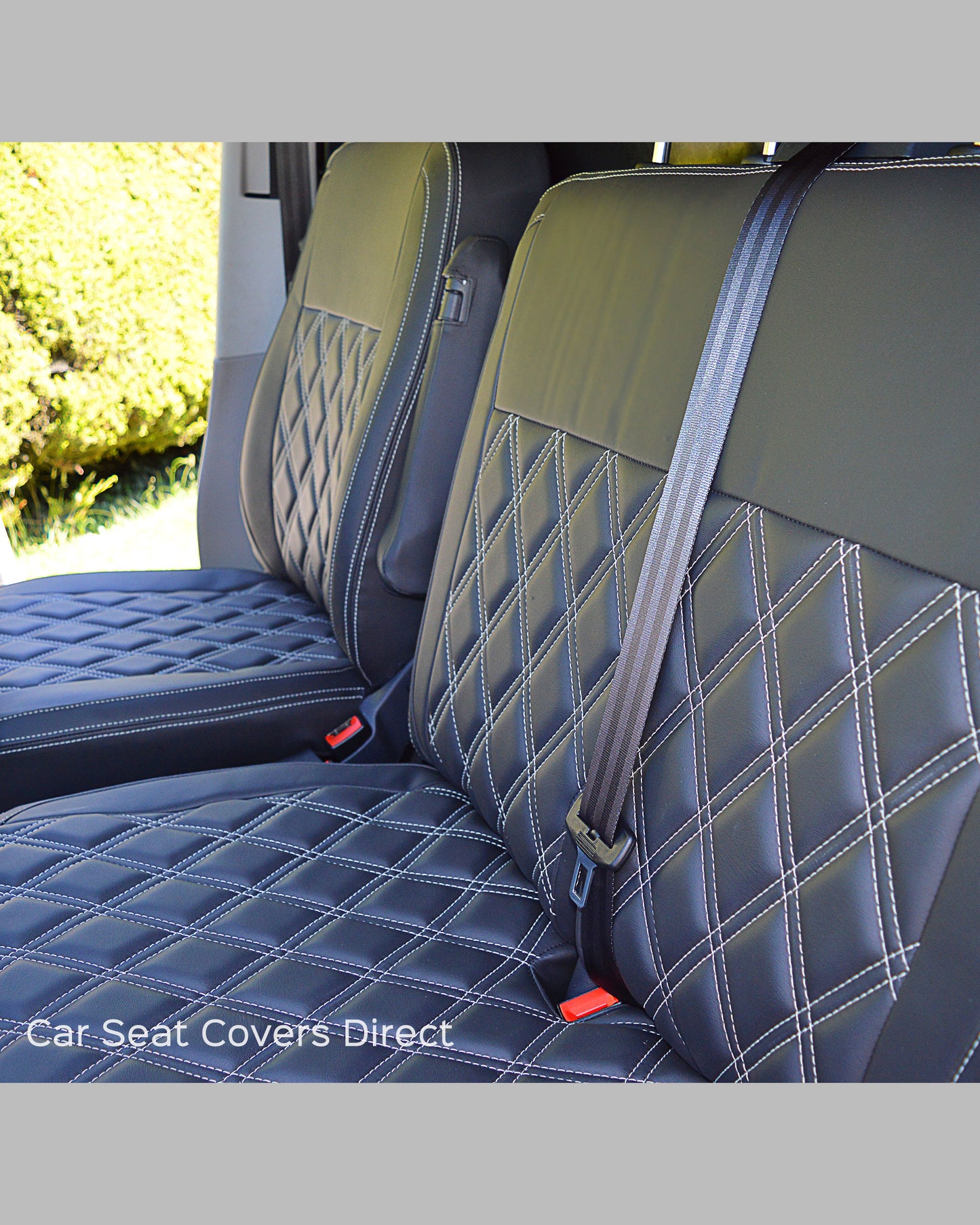 Volkswagen Transporter T5 - Black Diamonds White Stitching