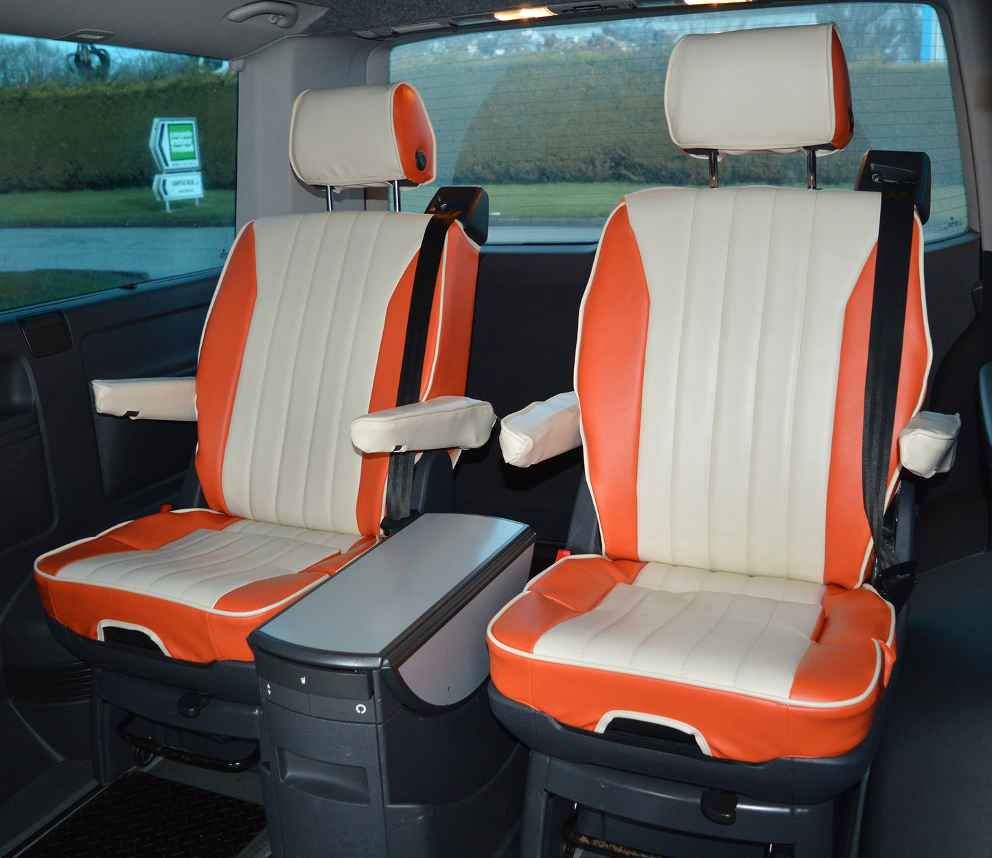 Volkswagen T6 Caravelle Camper (6 seats) Orange & Cream