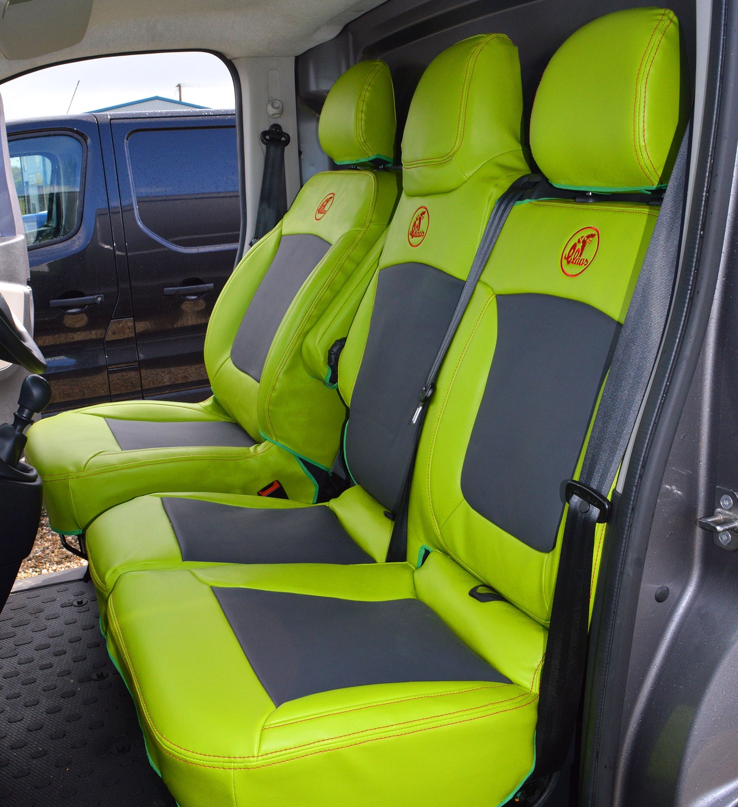 Vauxhall / Opel Vivaro Citrus Green Leatherette Seat Covers