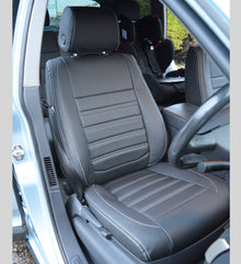 Volkswagen VW Touareg Tailored Quilted Black Car Seat Covers (Fronts Only)