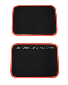 Toyota Corolla Red Edged Custom-Made Floor Mats 2x logos