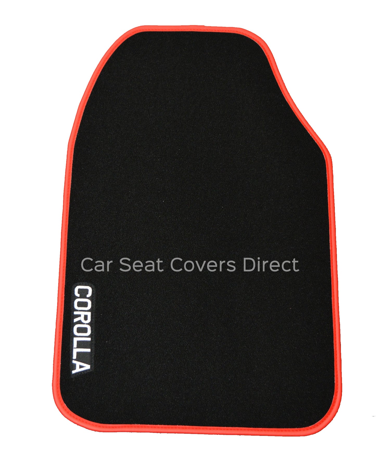 Toyota Corolla Red Edged Custom-Made Floor Mats 2x logos