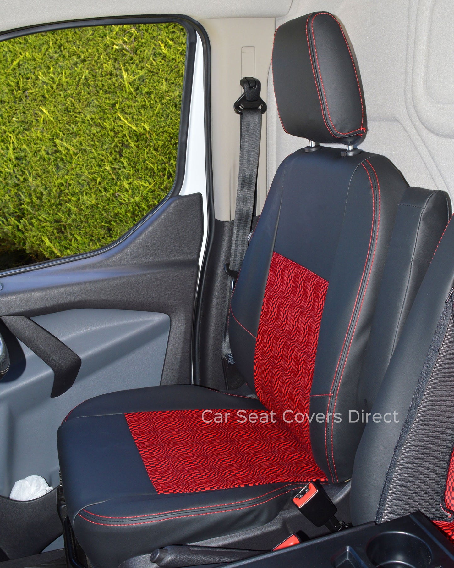 Ford Transit - Black & Red Mosaic Centre Panels