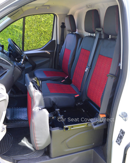 Ford Transit - Black & Red Mosaic Centre Panels