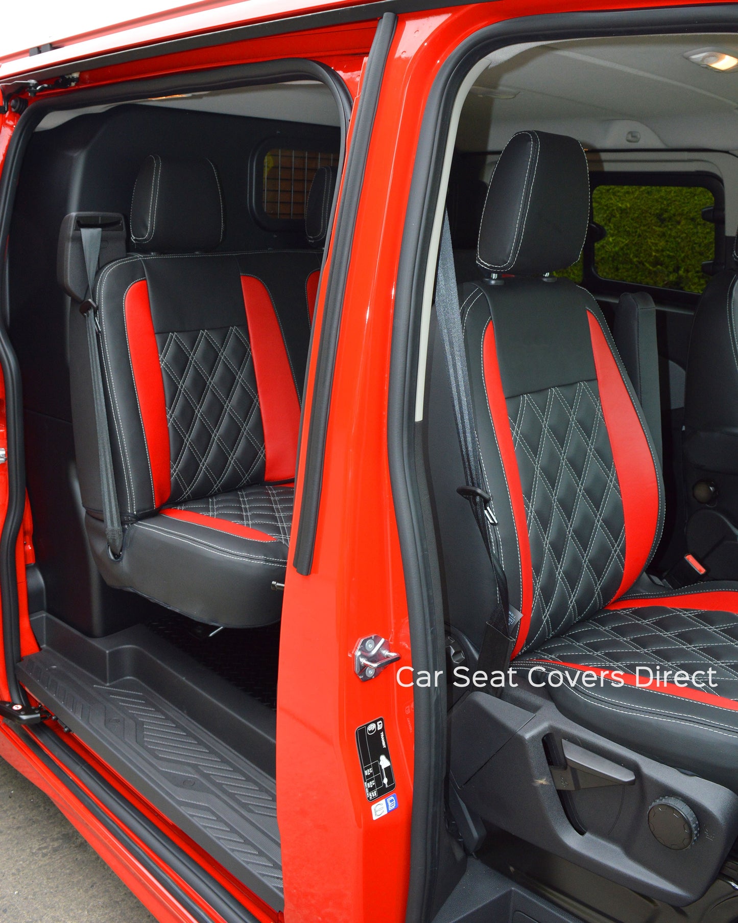 Ford Transit Crewcab - Black & Red Inserts With Diamonds