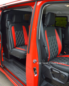 Ford Transit Crewcab - Black & Red Inserts With Diamonds