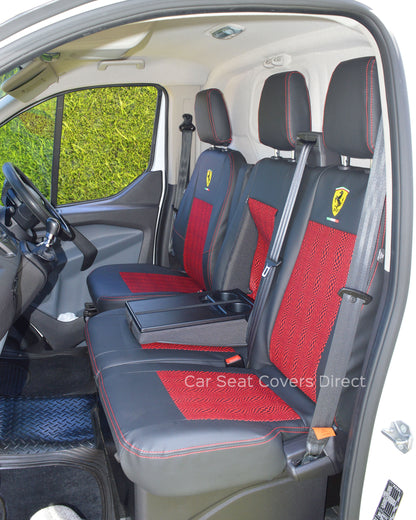 Ford Transit - Black & Red Mosaic Centre Panels With Logos