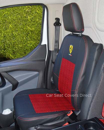 Ford Transit - Black & Red Mosaic Centre Panels With Logos